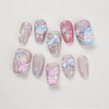 Pokemon sylveon Shiny 3D Hand-painted Press-on Nails