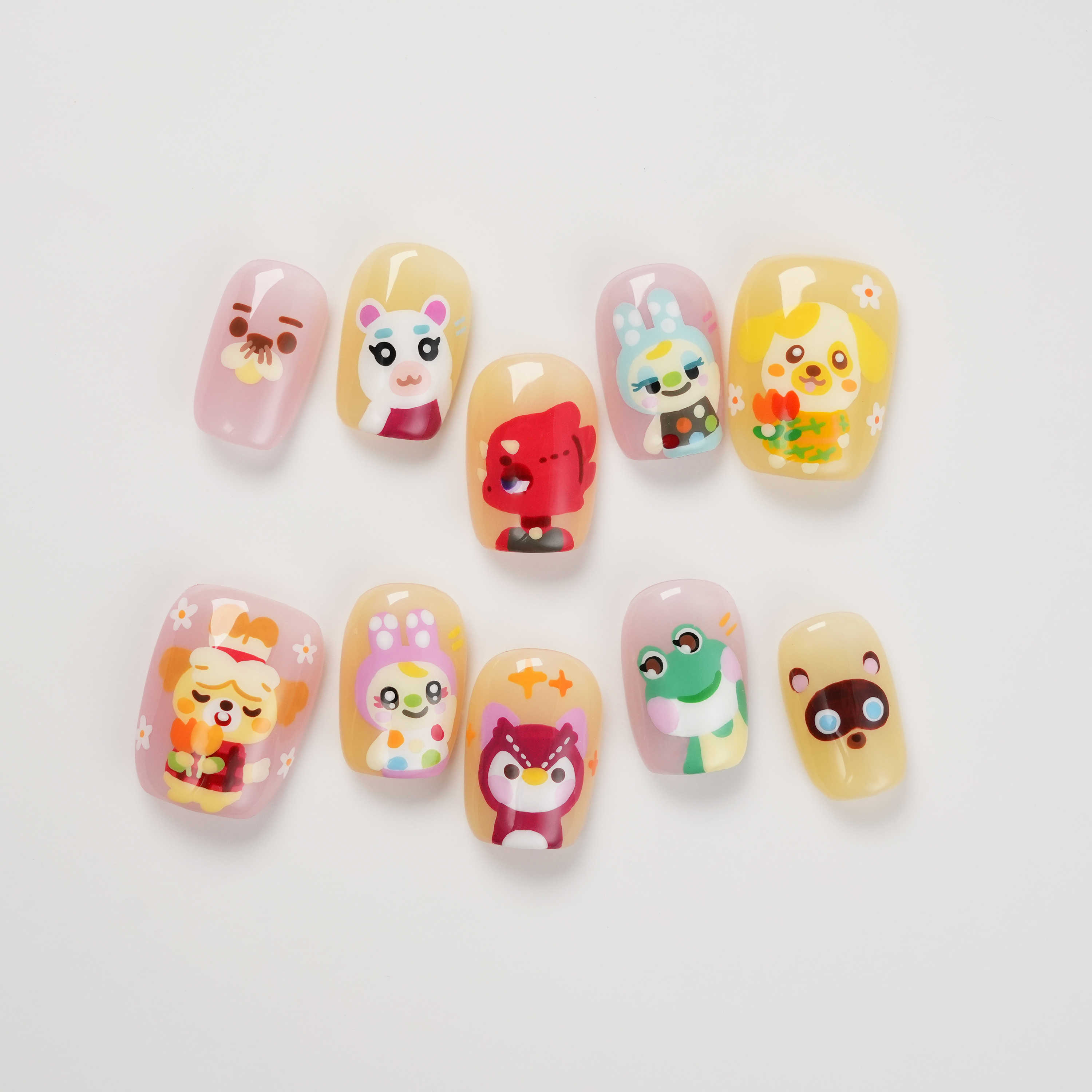 Hand-Painted Game Animal Press-On Nails