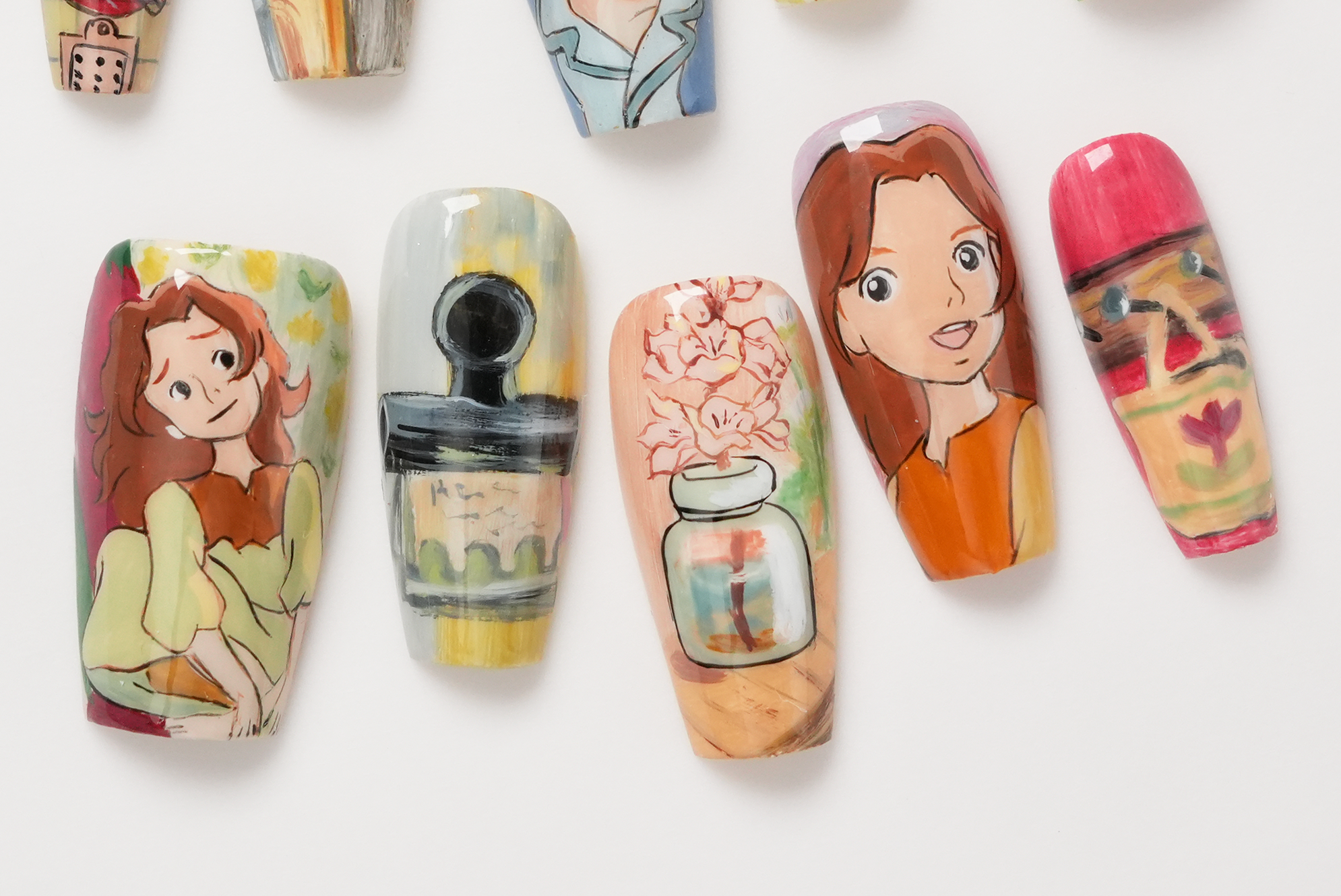 Ghbli Arrietty Handpainted Anime Press-on Nails