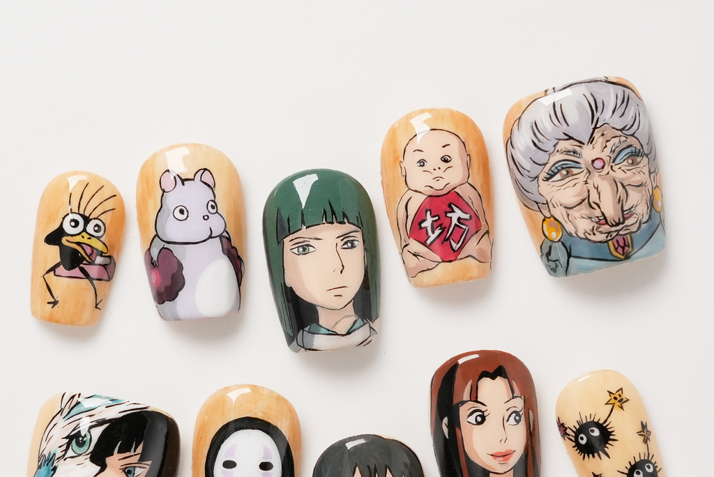 Studio Ghibli Spirted Away Hand painted Anime Press-on Nails