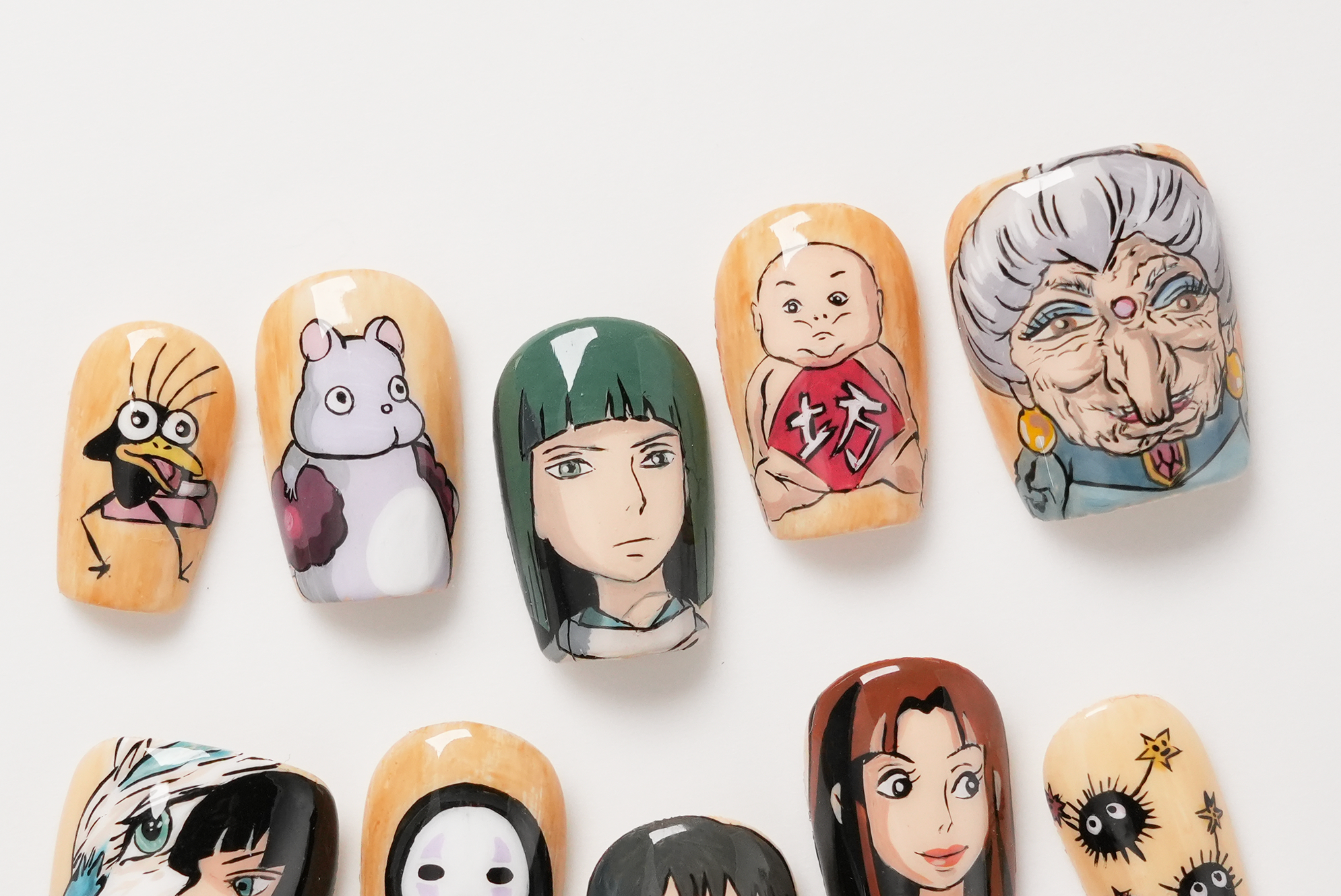 Studio Ghibli Spirted Away Hand painted Anime Press-on Nails