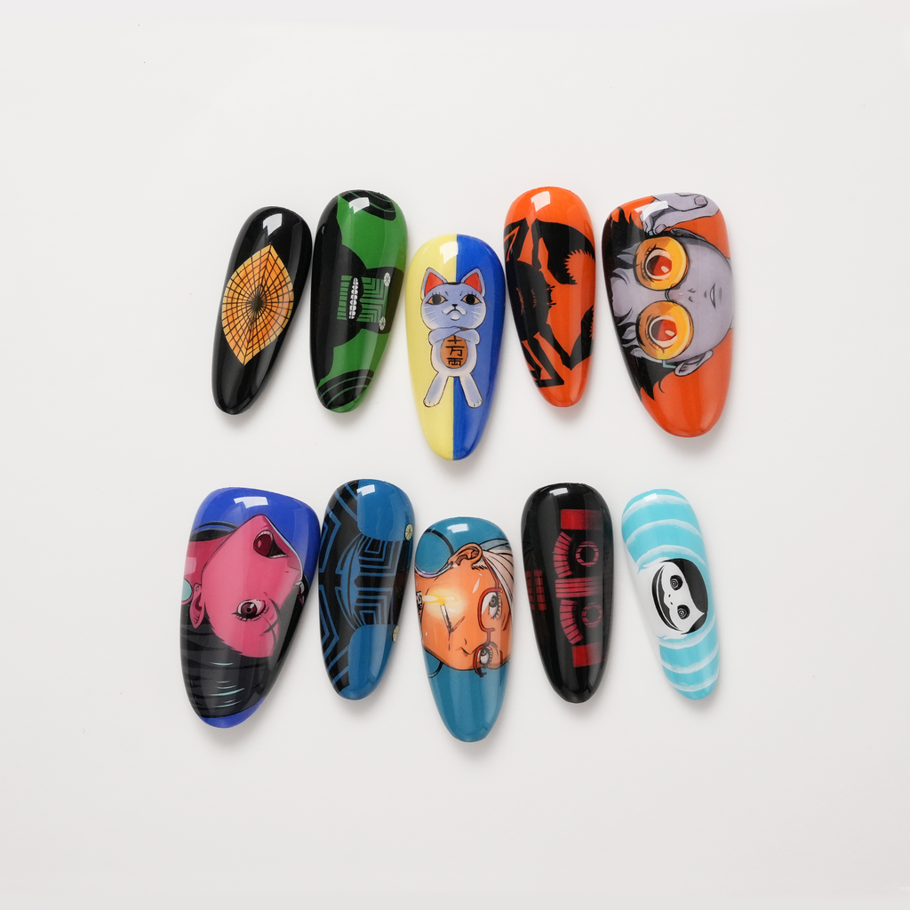 DandaDan Highly Detailed Hand-painted Press-on Nails
