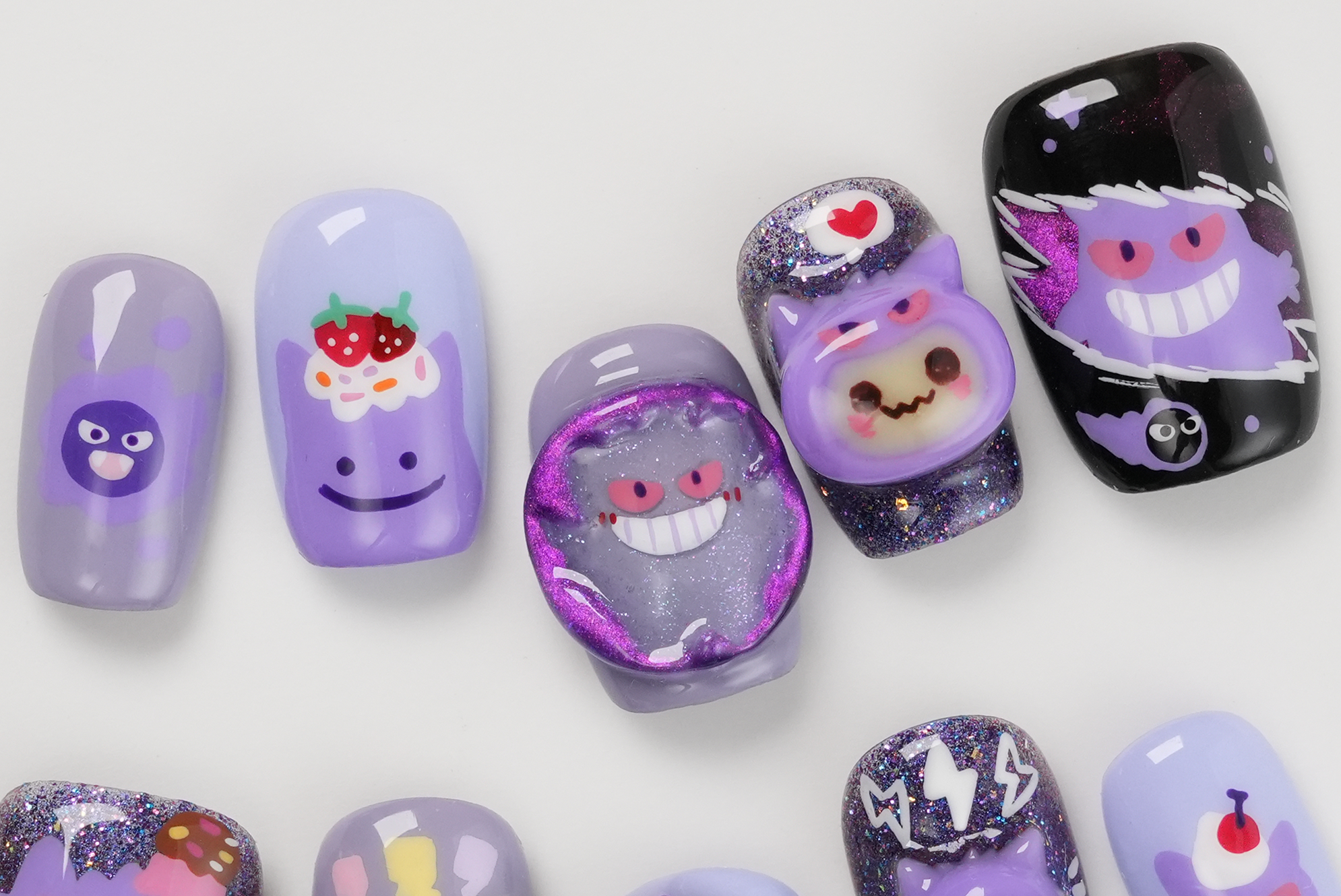 Gengar & Gastly 3D Pokemon Hand painted Anime