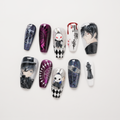 Black Butler Detailed Hand-painted Press-on Nails