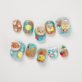 Summer Beach 3D Bear and Red Panda Vacation Time Press-on Nails