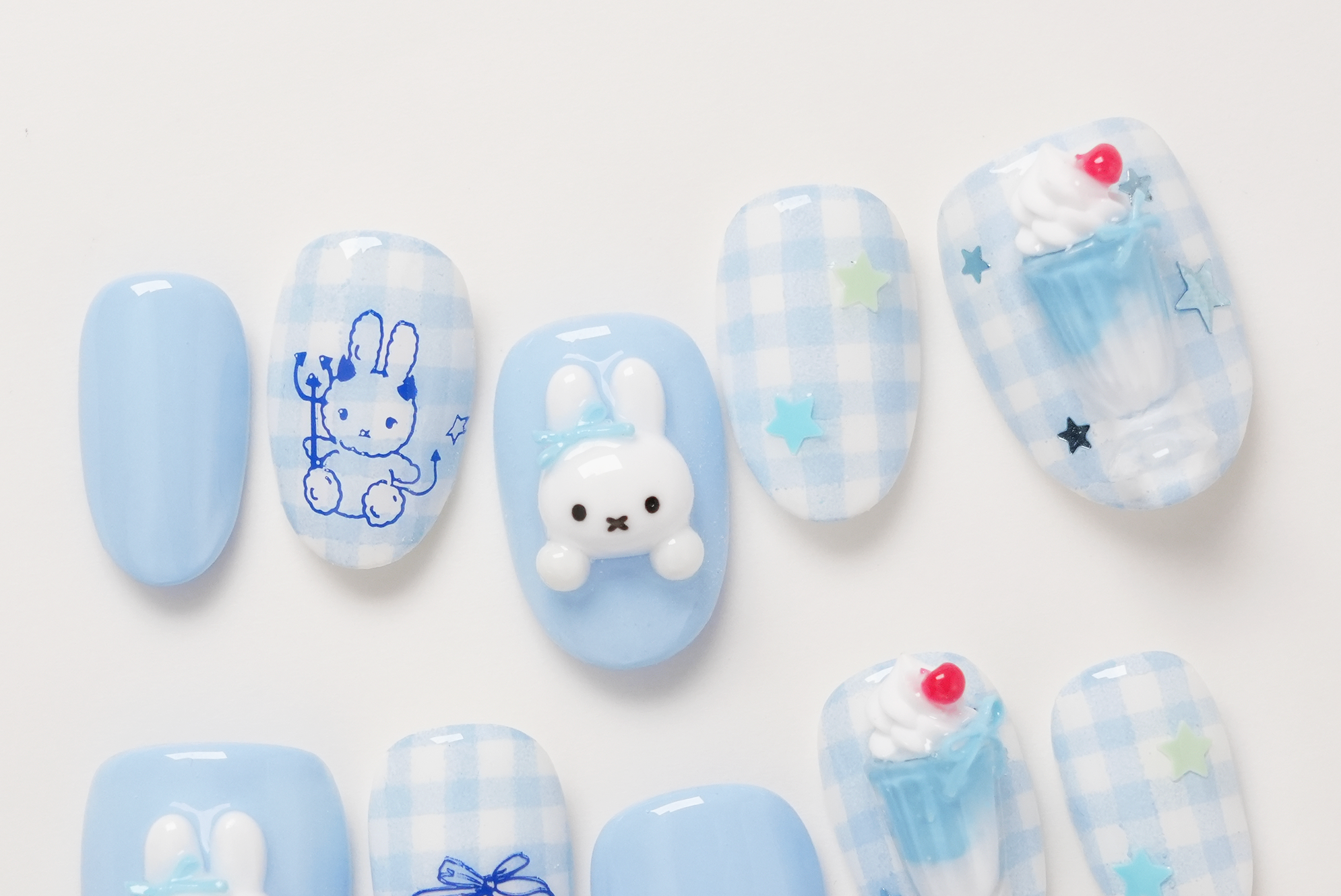 Miffy Dessert Time Hand-painted Press-on Nails