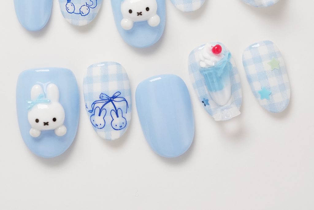 Miffy Dessert Time Hand-painted Press-on Nails