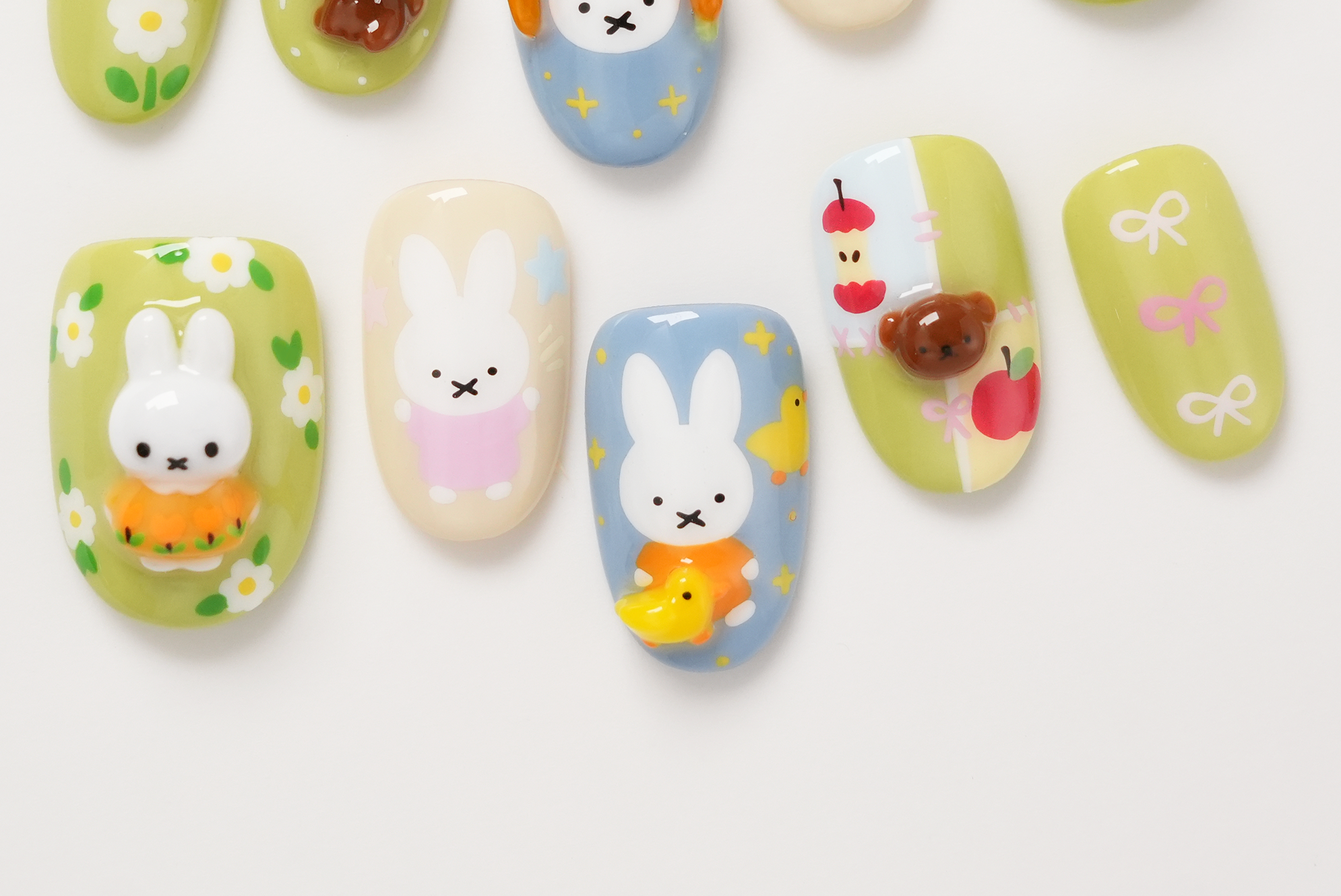 Miffy Picnic Time Hand-painted Press-on Nails