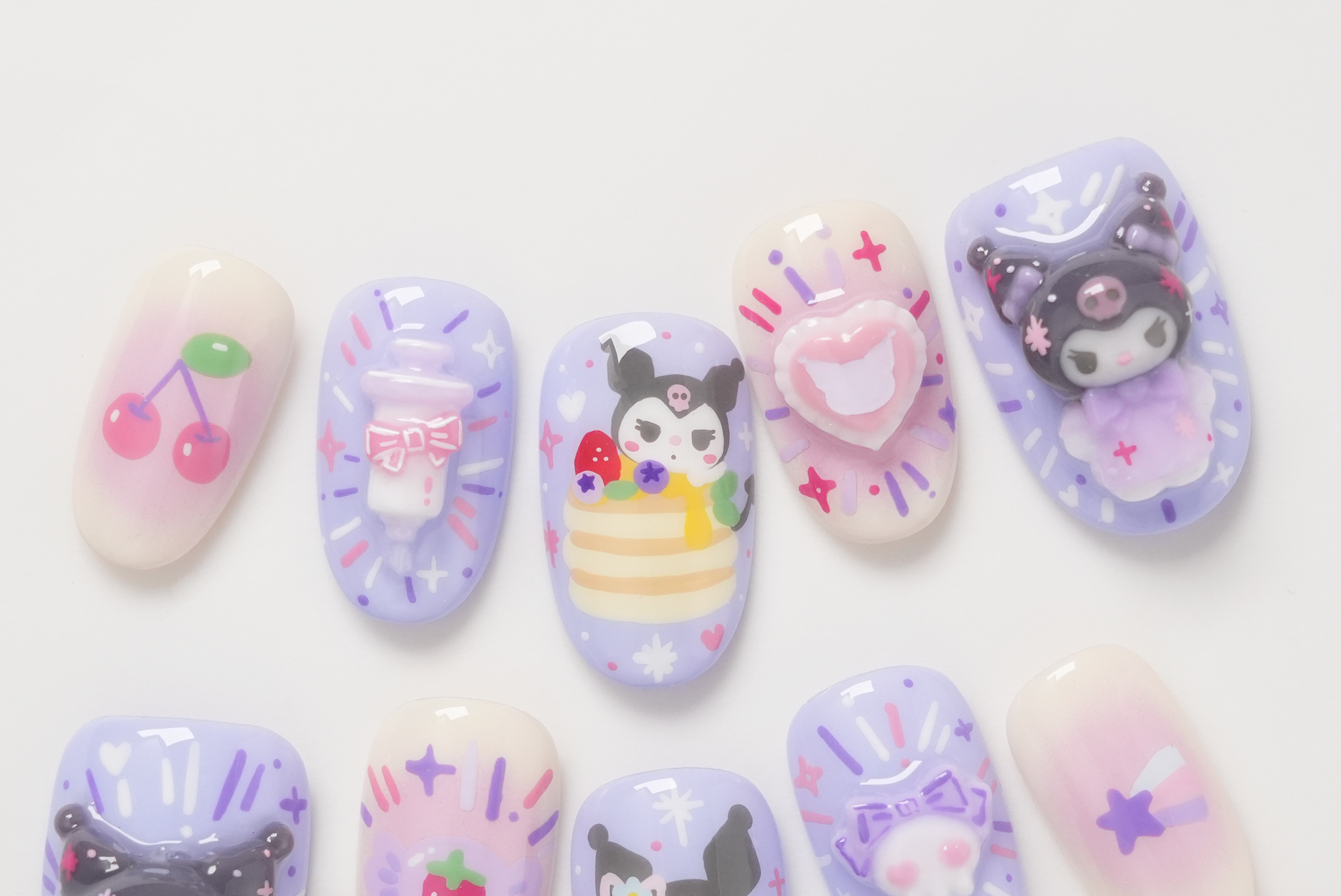 Kuromi Dessert Time Press-on Nails