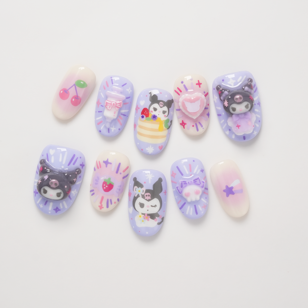 Kuromi Dessert Time Press-on Nails
