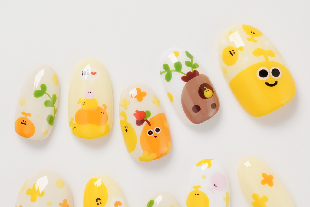 LocoRoco Hand-painted Press-on Nails