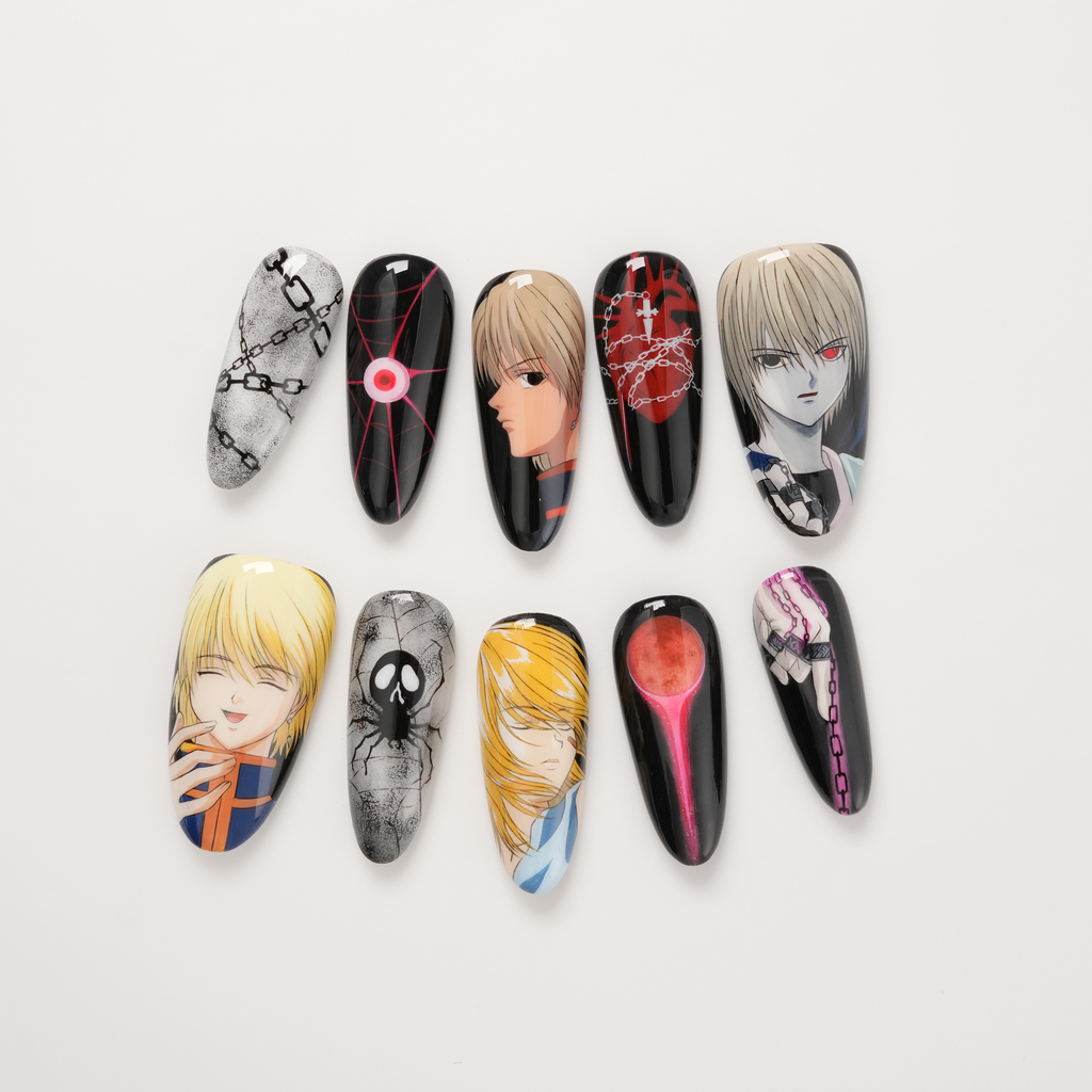 Kurapika Hand-painted Press-on Nails