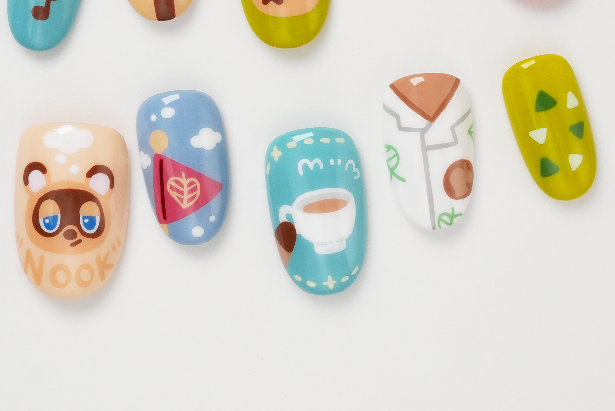Cute Animal Game Hand-painted Press-on Nails