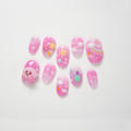 Kirby on Rainbow 3D Hand-painted Press-on Nails