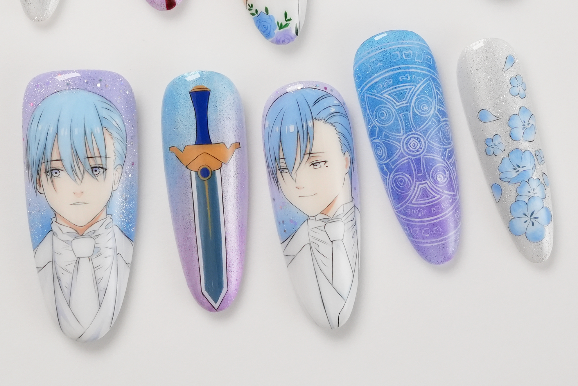 Frieren the Slayer Frieren and Himmel Wedding Hand-painted Press-on Nails