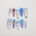 Frieren the Slayer Frieren and Himmel Wedding Hand-painted Press-on Nails